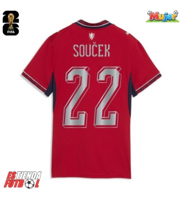 República Checa Tomas Soucek #22 Primera Equipación Mujer Mundial 2026 Manga Corta
